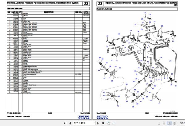Volvo Penta Marine Diesel Engines TAMD165A TAMD165C TAMD165P Parts Catalog 2