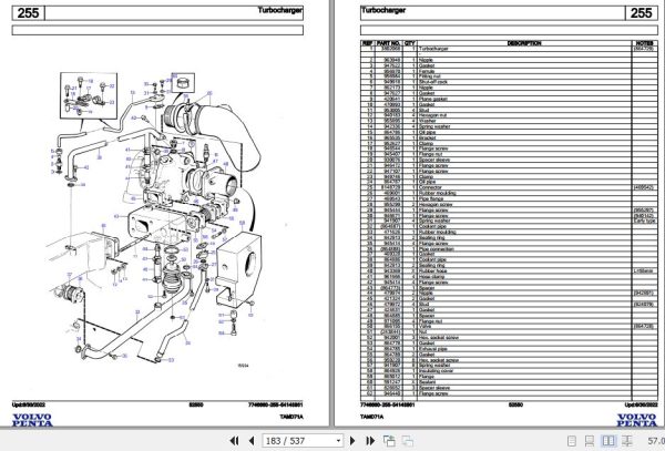 Volvo Penta Marine Diesel Engines TAMD71A Parts Catalog 2