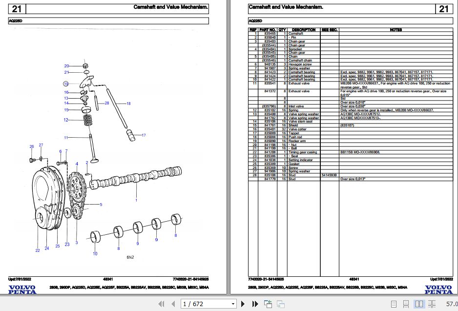 Volvo Penta Marine Drives Transmissions 280B to MS4A Parts Catalog 1