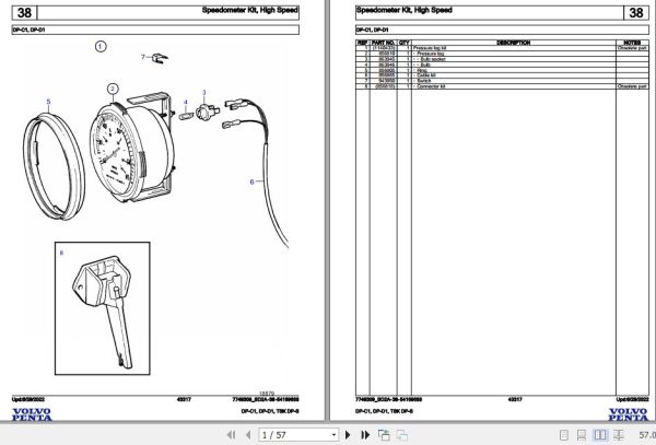 Volvo Penta Marine Drives Transmissions DP C1 to TSK DP S Parts Catalog 1