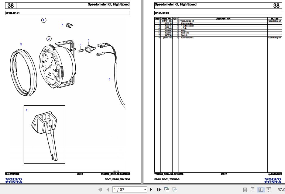 Volvo Penta Marine Drives Transmissions DP C1 to TSK DP S Parts Catalog 1