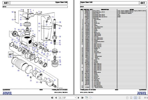 Volvo Penta Marine Drives Transmissions DP C1 to TSK DP S Parts Catalog 2