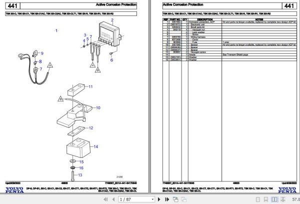 Volvo Penta Marine Drives Transmissions DP S to TSK SX CL Parts Catalog 1