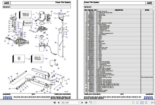 Volvo Penta Marine Drives Transmissions DP S to TSK SX CL Parts Catalog 2