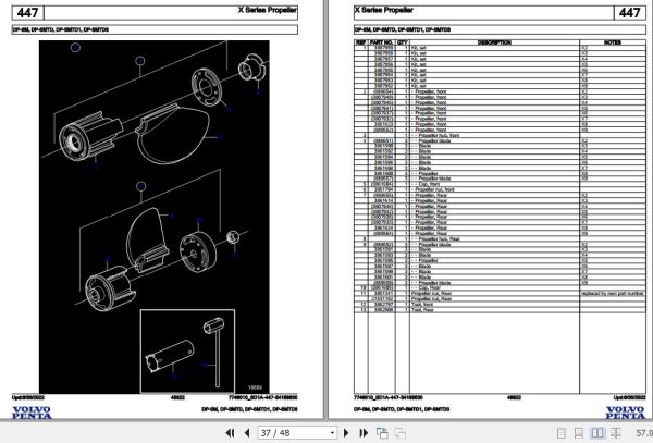 Volvo Penta Marine Drives Transmissions DP SM to DP SMTD3 Parts Catalog 2