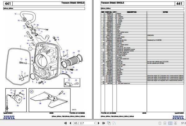 Volvo Penta Marine Drives Transmissions DPH A to DPR B Parts Catalog 2