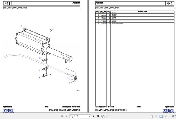 Volvo Penta Marine Drives Transmissions DPH A to TSK DPH B Parts Catalog 1
