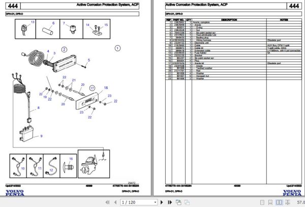 Volvo Penta Marine Drives Transmissions DPH D1 DPR D Parts Catalog 1