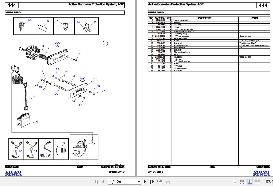 Volvo Penta Marine Drives Transmissions DPH D1 DPR D Parts Catalog 1