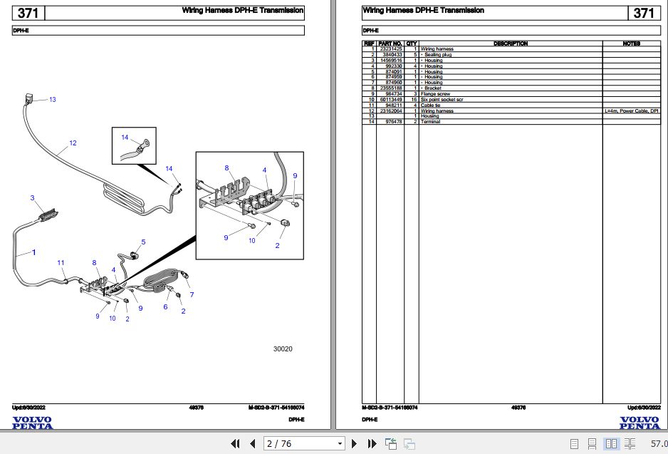 Volvo Penta Marine Drives Transmissions DPH E Parts Catalog 1