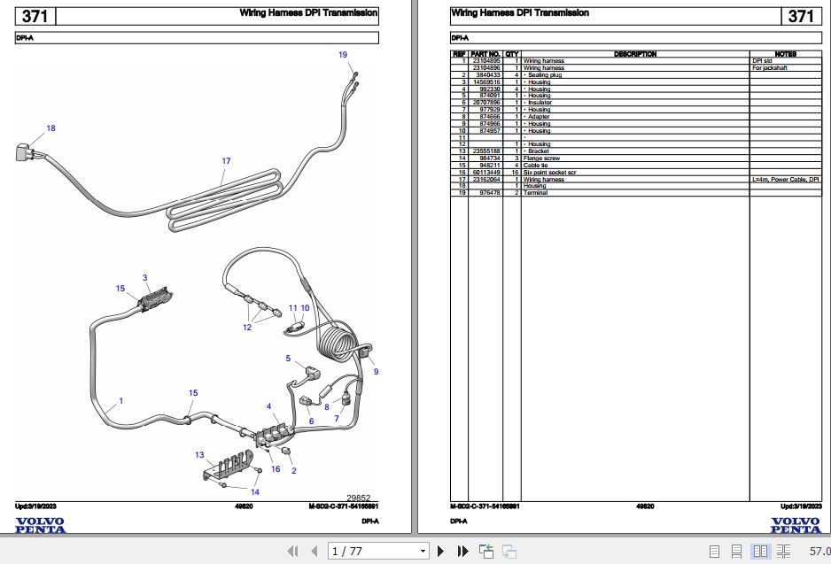 Volvo Penta Marine Drives Transmissions DPI A Parts Catalog 1