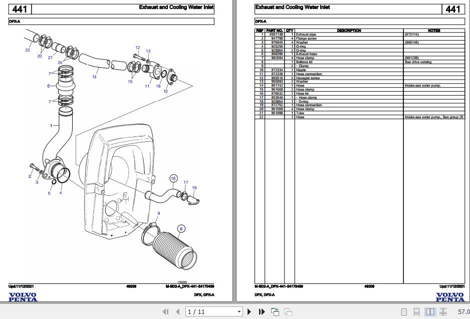Volvo Penta Marine Drives Transmissions DPX DPX A Parts Catalog 1