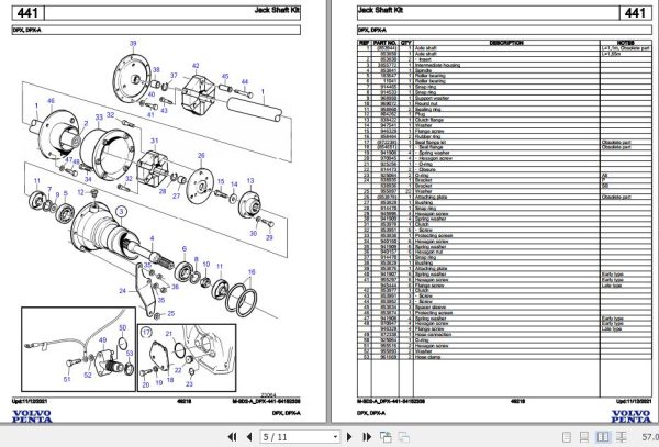Volvo Penta Marine Drives Transmissions DPX DPX A Parts Catalog 2