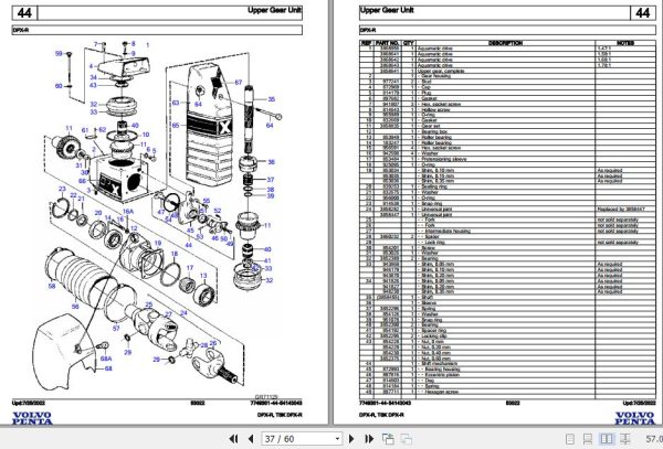 Volvo Penta Marine Drives Transmissions DPX R TSK DPX R Parts Catalog 2
