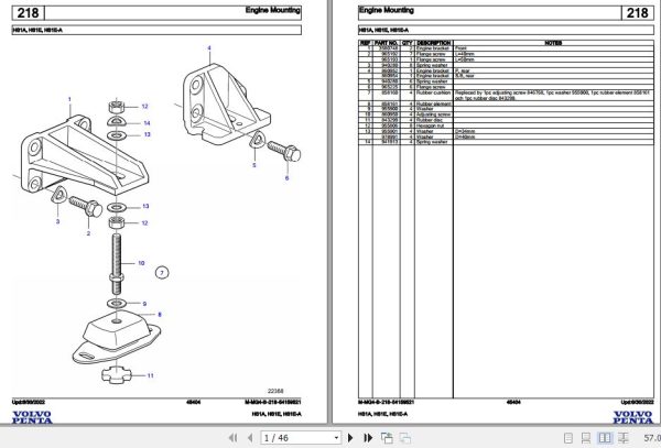 Volvo Penta Marine Drives Transmissions HS1A HS1E HS1E A Parts Catalog 1