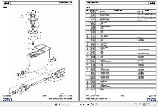 Volvo Penta Marine Drives Transmissions IPS20 D to IPS2 C Parts Catalog 2