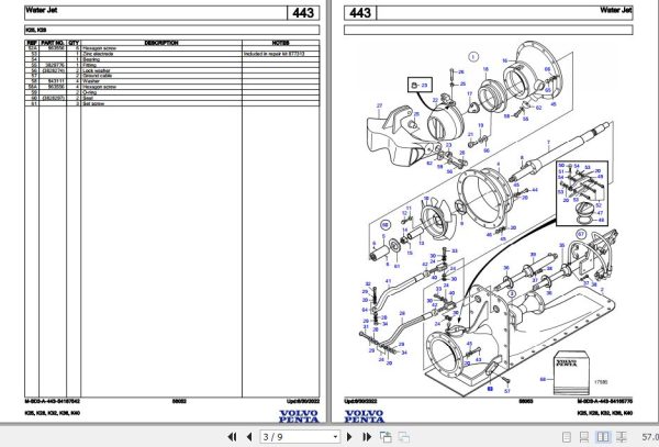 Volvo Penta Marine Drives Transmissions K25 to K40 Parts Catalog 2