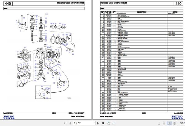 Volvo Penta Marine Drives Transmissions MS5A MS5B MS5C Parts Catalog 1