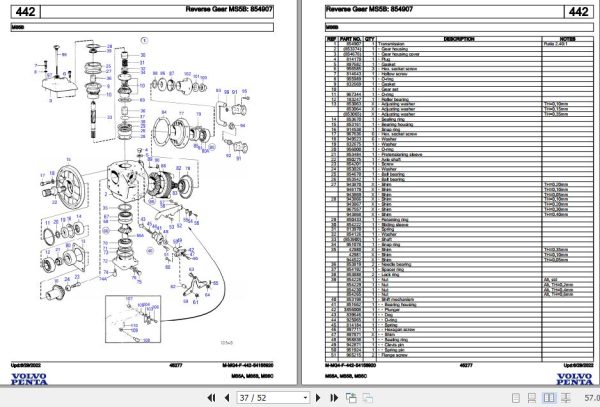 Volvo Penta Marine Drives Transmissions MS5A MS5B MS5C Parts Catalog 2