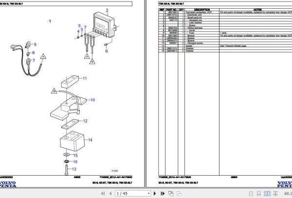 Volvo Penta Marine Drives Transmissions SX S to TSK SX SLT Parts Catalog 1