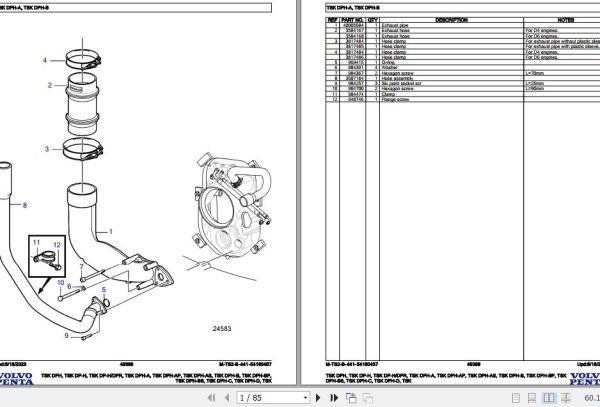 Volvo Penta Marine Drives Transmissions TSK DPH to TSK Parts Catalog 1