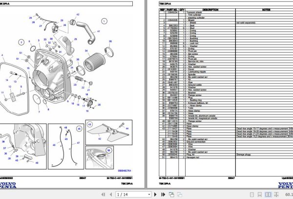 Volvo Penta Marine Drives Transmissions TSK DPI A Parts Catalog 1