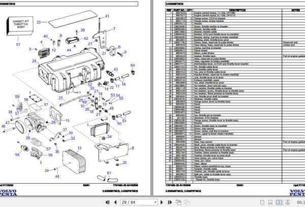 Volvo Penta Marine Gasoline Engines 3.0GSMBYMCE 3.0GSPBYMCE Parts Catalog 2