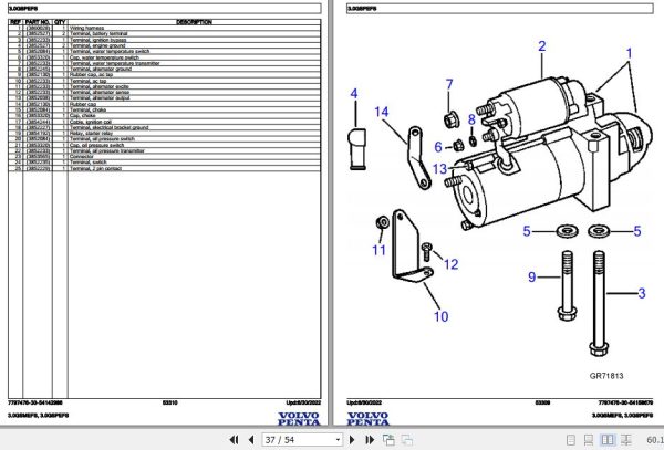 Volvo Penta Marine Gasoline Engines 3.0GSMEFS 3.0GSPEFS Parts Catalog 2