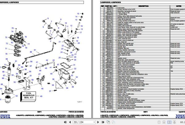 Volvo Penta Marine Gasoline Engines 4.3GIJWTR to 4.3GSJNCS Parts Catalog 2