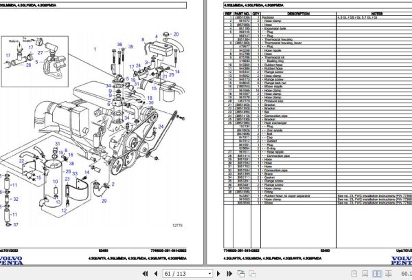 Volvo Penta Marine Gasoline Engines 4.3GIJWTR to 4.3GSPMDA Parts Catalog 2