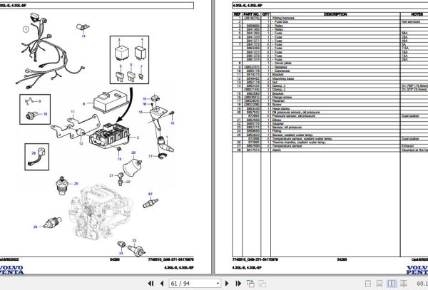 Volvo Penta Marine Gasoline Engines 4.3GL E 4.3GL EF Parts Catalog 2