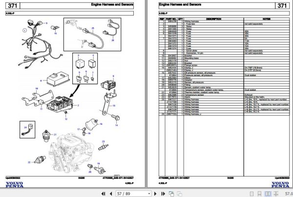 Volvo Penta Marine Gasoline Engines 4.3GL P Parts Catalog 2