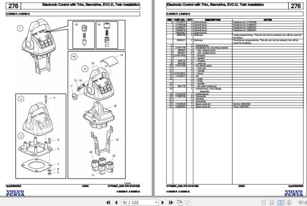 Volvo Penta Marine Gasoline Engines 4.3GXiE P 4.3GXiE Q Parts Catalog 2