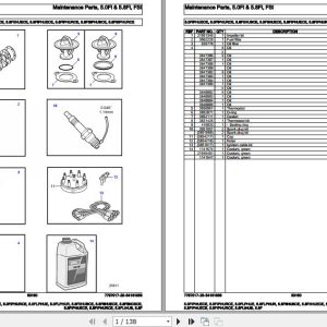 Volvo Penta Marine Gasoline Engines 5.0FIPHUECE to 5.8FLIHUB 5.8F Parts Catalog 1