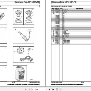 Volvo Penta Marine Gasoline Engines 5.0FIPNCBCE to 5.8FIIHUBCE Parts Catalog 1