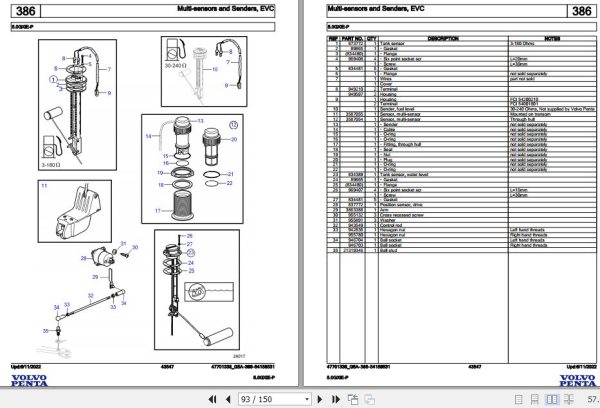 Volvo Penta Marine Gasoline Engines 5.0GXiE P Parts Catalog 2