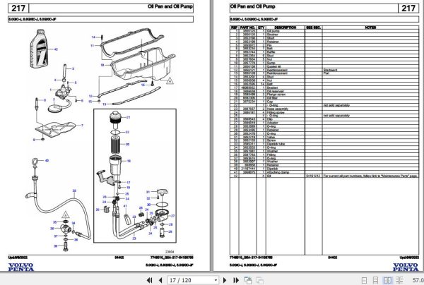 Volvo Penta Marine Gasoline Engines 5.0GiC J 5.0GXiC J 5.0GXiC JF Parts Catalog 2