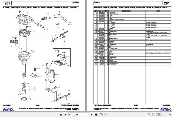 Volvo Penta Marine Gasoline Engines 5.7Gi 300 J to 5.7Gi 300 N Parts Catalog 2