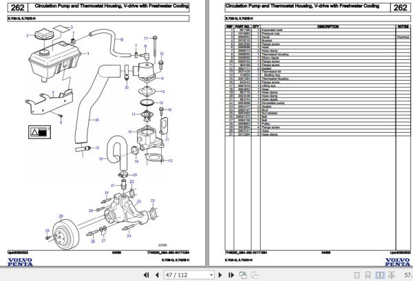 Volvo Penta Marine Gasoline Engines 5.7GiI G 5.7GXiI H Parts Catalog 2