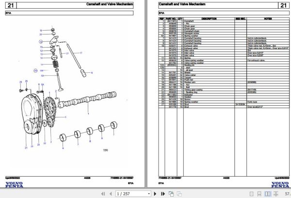 Volvo Penta Marine Gasoline Engines 571A Parts Catalog 1