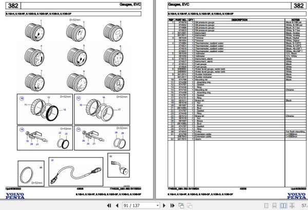 Volvo Penta Marine Gasoline Engines 8.1Gi H to 8.1OSi DF Parts Catalog 2