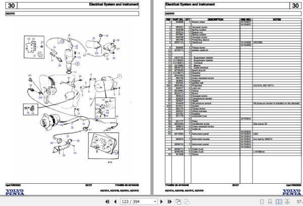 Volvo Penta Marine Gasoline Engines AQ131A to AQ131D Parts Catalog 2