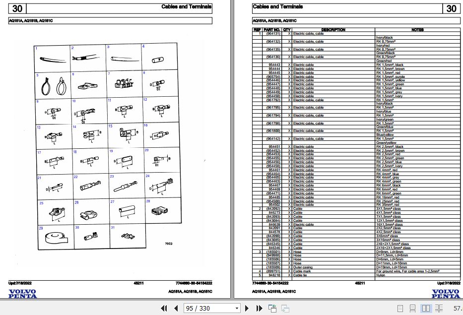 Volvo Penta Marine Gasoline Engines AQ151A AQ151B AQ151C Parts Catalog 2