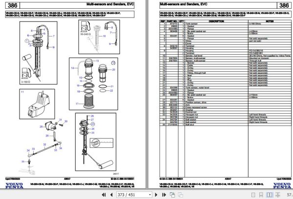 Volvo Penta Marine Gasoline Engines V6 200 CE N to V6 200 N V6 Parts Catalog 2