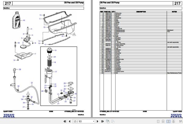 Volvo Penta Marine Gasoline Engines V8 270 A Parts Catalog 2