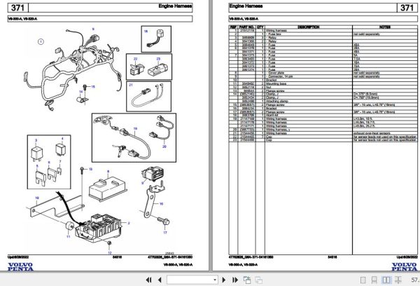 Volvo Penta Marine Gasoline Engines V8 300 A V8 320 A Parts Catalog 2