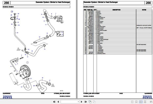 Volvo Penta Marine Gasoline Engines V8 300 B V8 320 B Parts Catalog 2