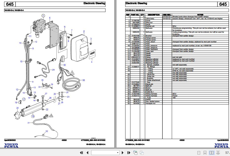 Volvo Penta Marine Gasoline Engines V8 300 E A V8 320 E A Parts Catalog 2