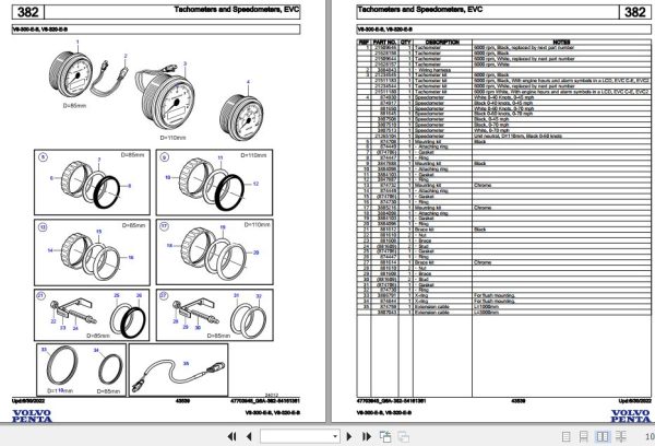 Volvo Penta Marine Gasoline Engines V8 300 E B V8 320 E B Parts Catalog 2