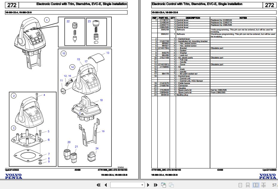 Volvo Penta Marine Gasoline Engines V8 380 CE A V8 380 CE B Parts Catalog 2